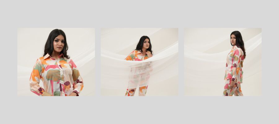 Digital printing on fabric showcasing vibrant colors and intricate textile patterns.