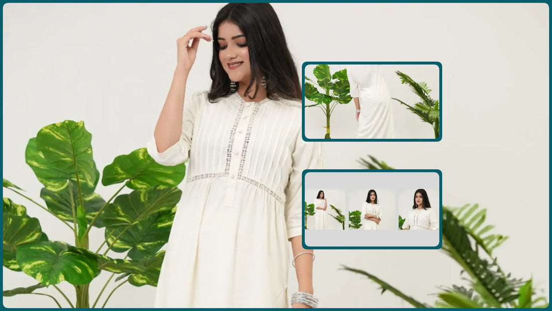 white kurta for holi women and gen z girls