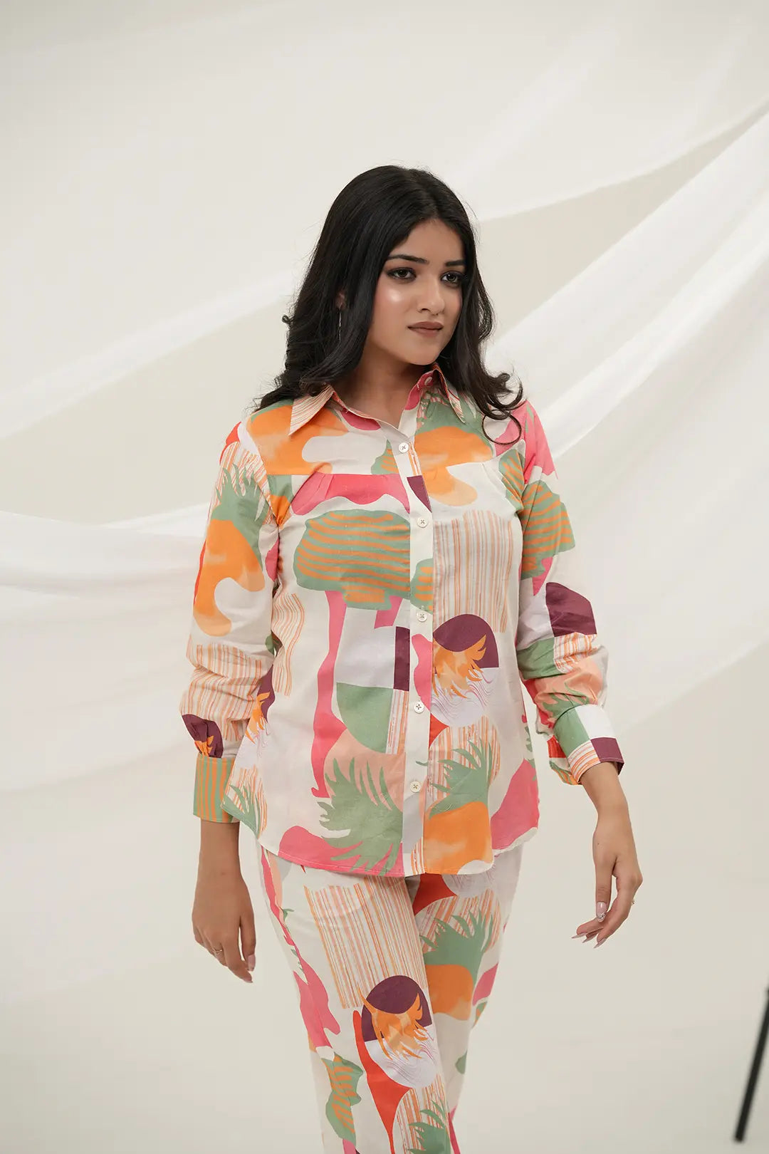 Abstract Print Co-ord  Set - Simroz