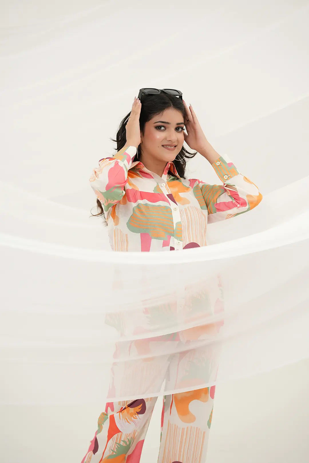 Abstract Print Co-ord  Set - Simroz