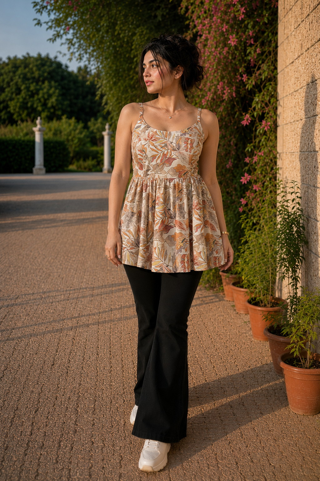 Autumn Whispers Sleeveless Top