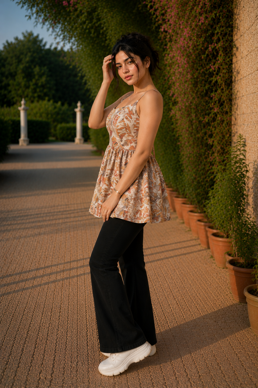 Autumn Whispers Sleeveless Top