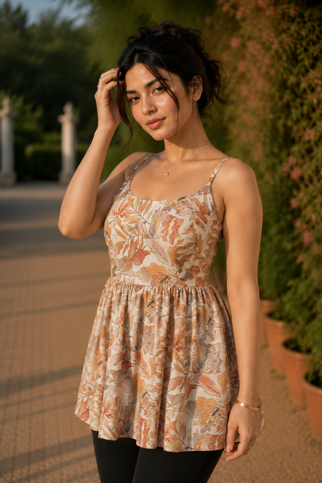 Autumn Whispers Sleeveless Top