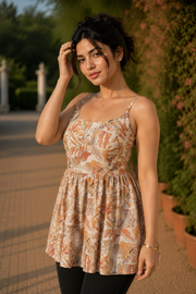 Autumn Whispers Sleeveless Top