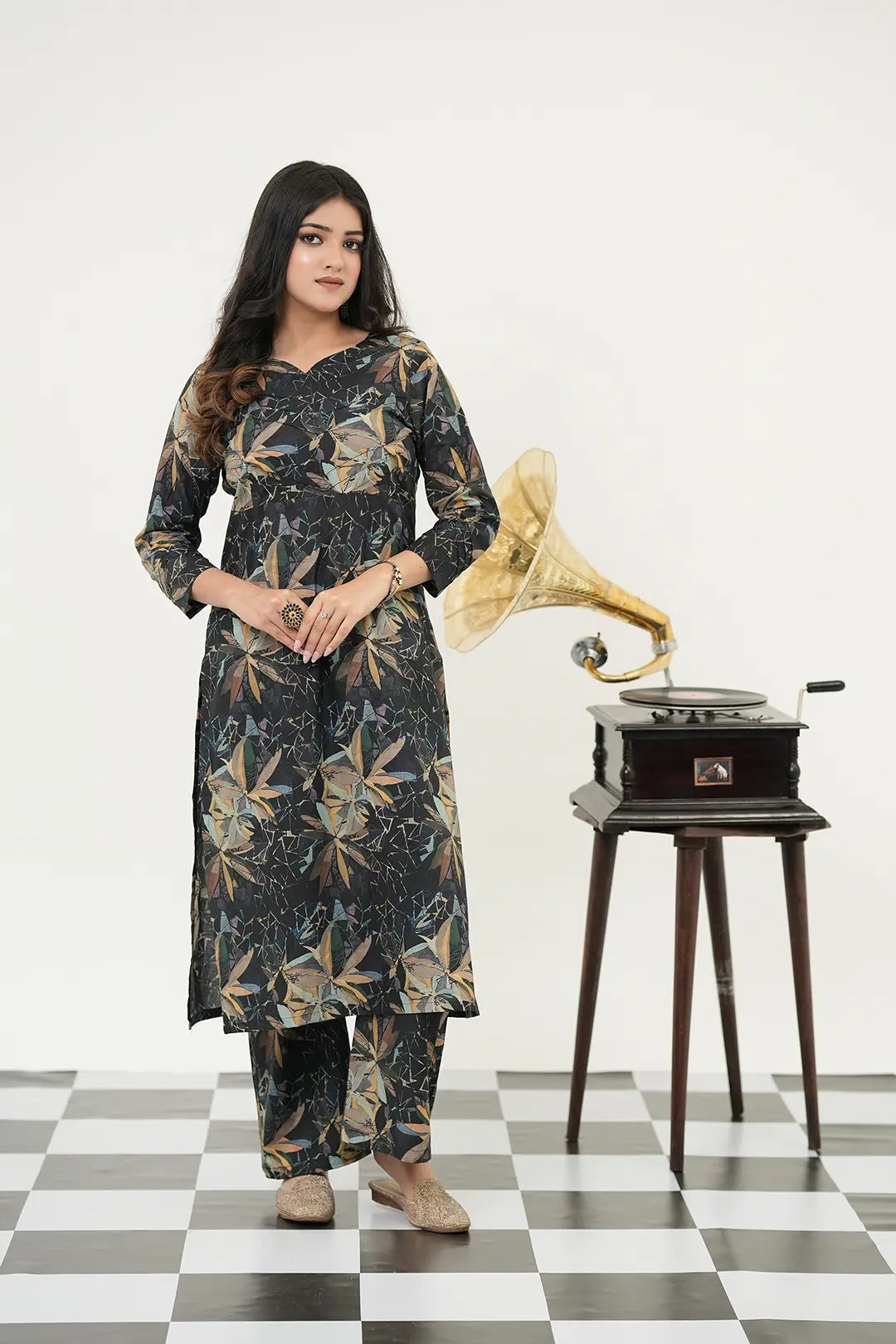 Midnight Sonata Digital Print Kurta Set - Simroz