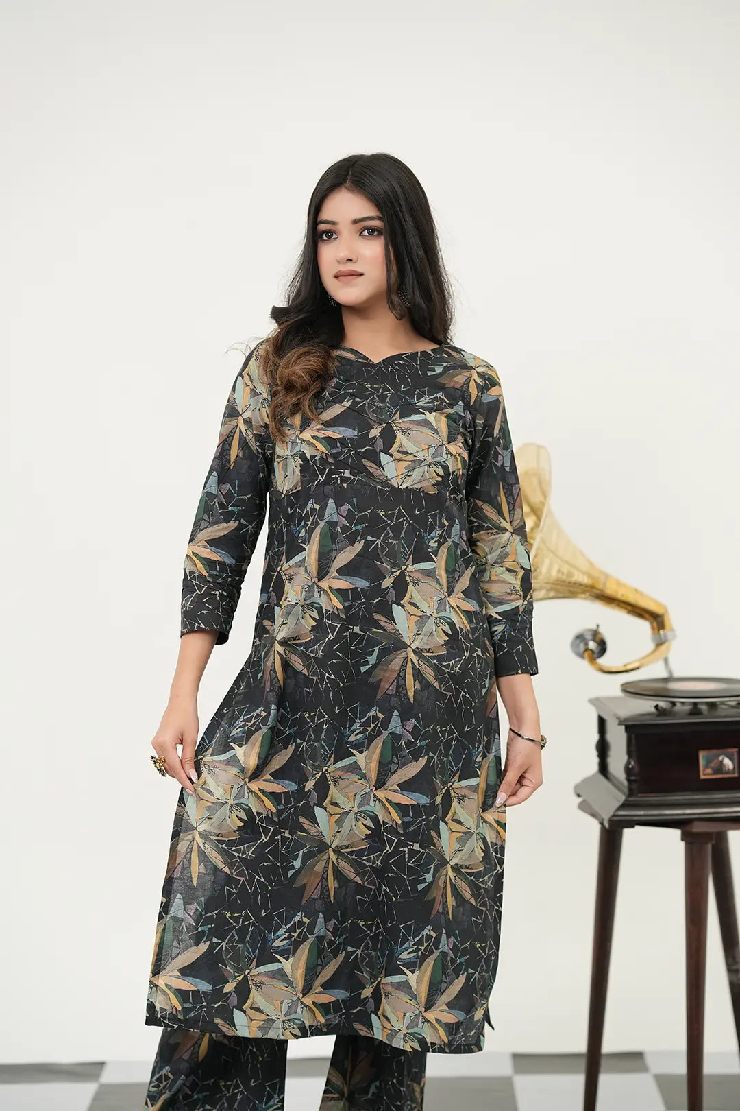Midnight Sonata Digital Print Kurta Set - Simroz