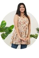 "Autumn Whispers" Sleeveless Top by Simroz